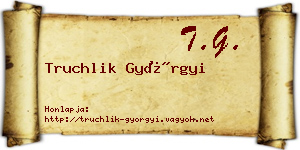 Truchlik Györgyi névjegykártya
